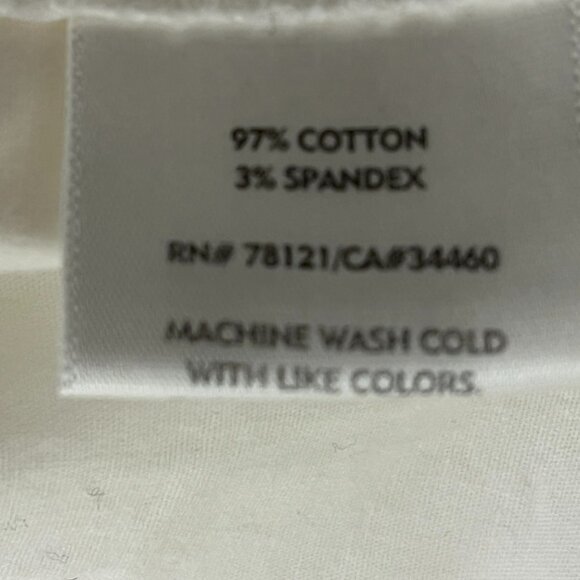 Eileen Fisher white shirt banded collar button front lomg sleeve 1x - Picture 8 of 8